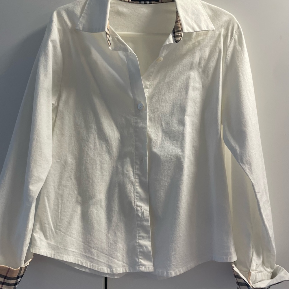 Burberry White Textured Shirt